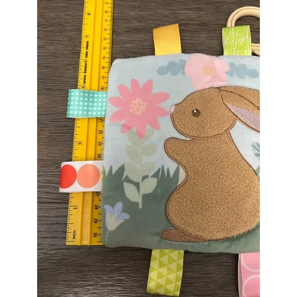 Taggies Crinkle Me Bunny Rabbit Baby Sensory Activity Plush Toy Mary Meyer Green